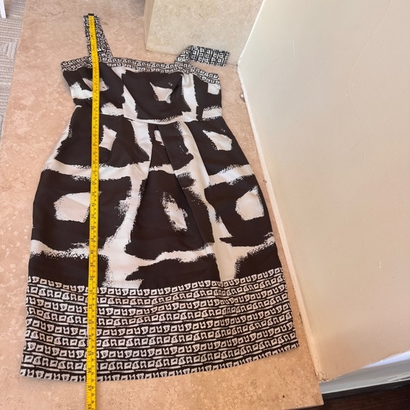 Banana Republic Brown Printed Square Neck Sleeveless Silk Sheath Womens Size 4 - Picture 13 of 16